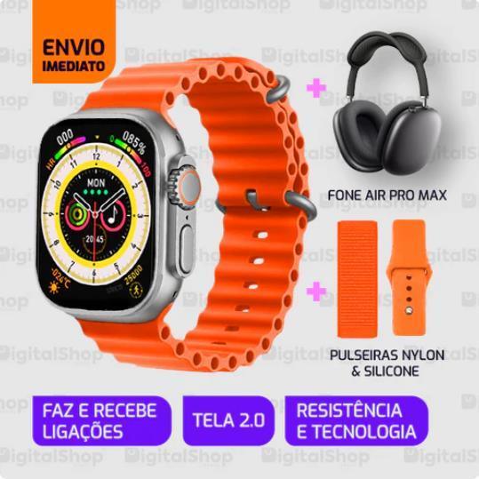 Smartwatch Iwo 16 Ultra Series 8 + Pulseiras + Fone Air Pro Max