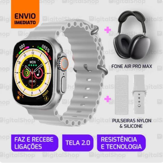 Smartwatch Iwo 16 Ultra Series 8 + Pulseiras + Fone Air Pro Max